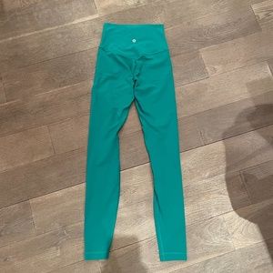 Lululemon Align Leggings, Size 2, 28" length, Kelly Green color
